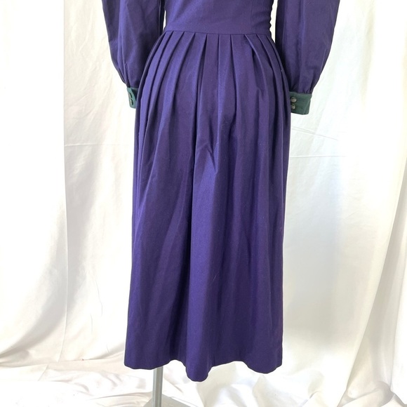 COTTAGECORE PURPLE DRESS RENAISSANCE VTG MAXI DRESS  MEDIEVAL GRAPE DRESS LARGE - Picture 12 of 16